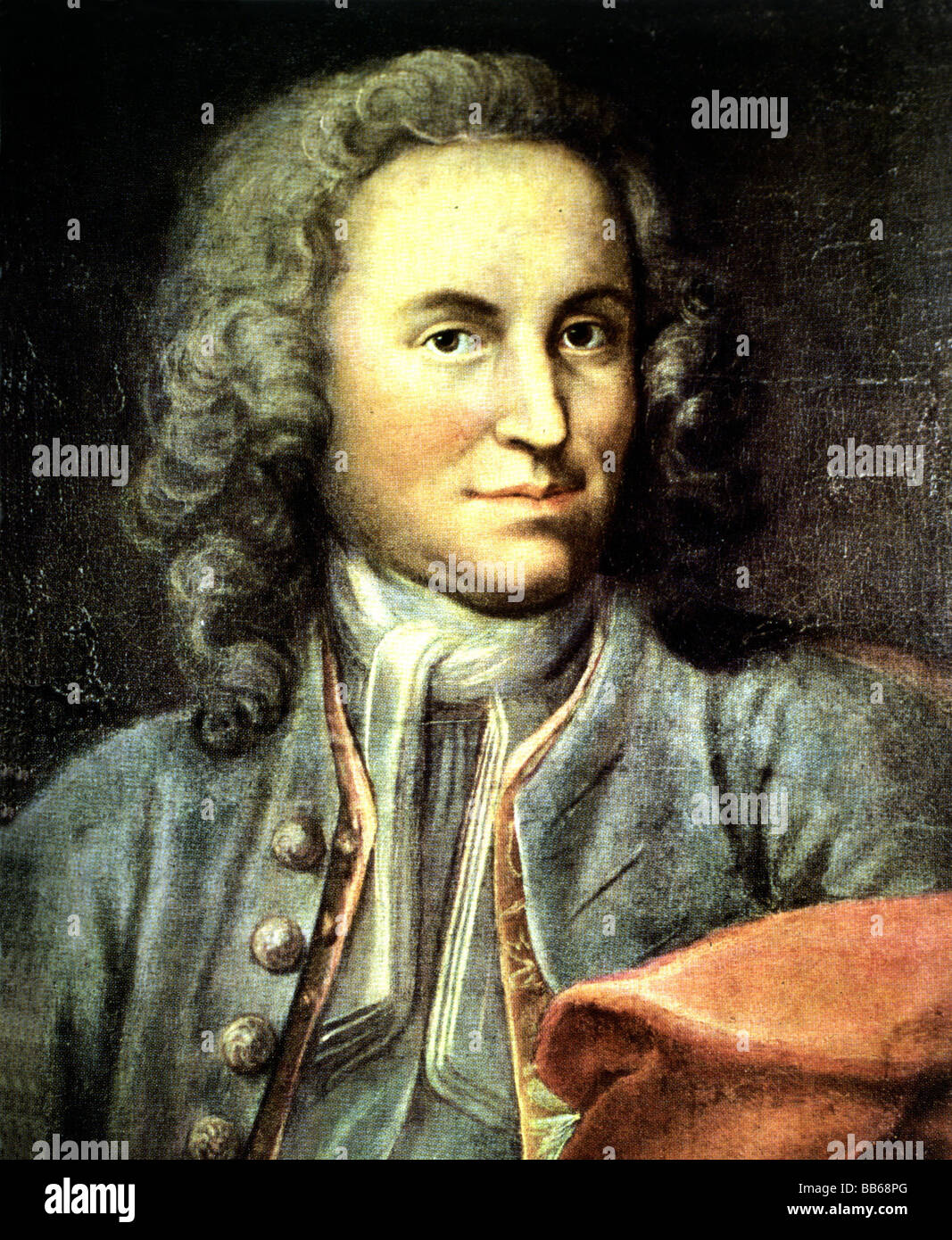 Bach, Johann Sebastian 21.3.1685 - 28.7.1750. German composer, portrait circa 1715, painting by Johann Ernst Rentsch, Angermuseum Erfurt, Stock Photo