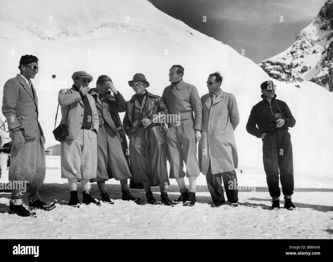 Udet, Ernst, 26.4.1896 - 17.11.1941, German general, at International Glider Pilot Camp, Jungfrauenjoch, Switzerland, 10.9.1935, , Stock Photo