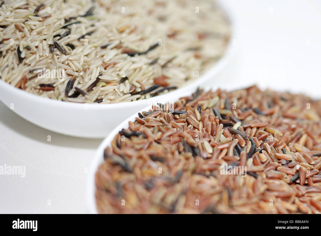 Bowls of Brown Rice Stock Photo - Alamy