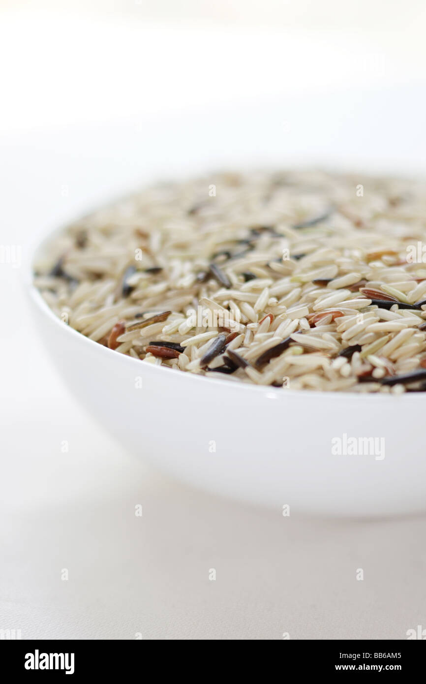 Bowl of Brown Rice Stock Photo Alamy