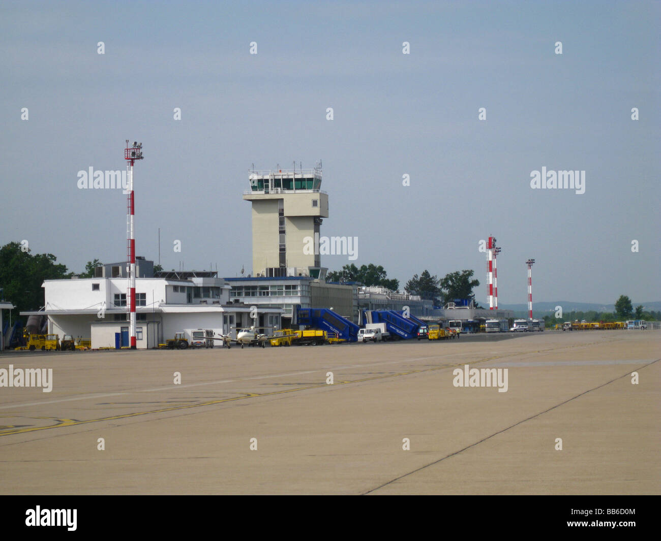 Air traffic control tower of Zagreb Franjo Tuđman Airport Croatia Stock Photo