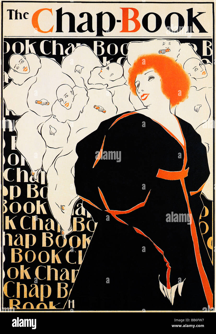 The Chap Book 1897 Art Nouveau poster by Frank Hazenplug for the American journal of graphic art Stock Photo