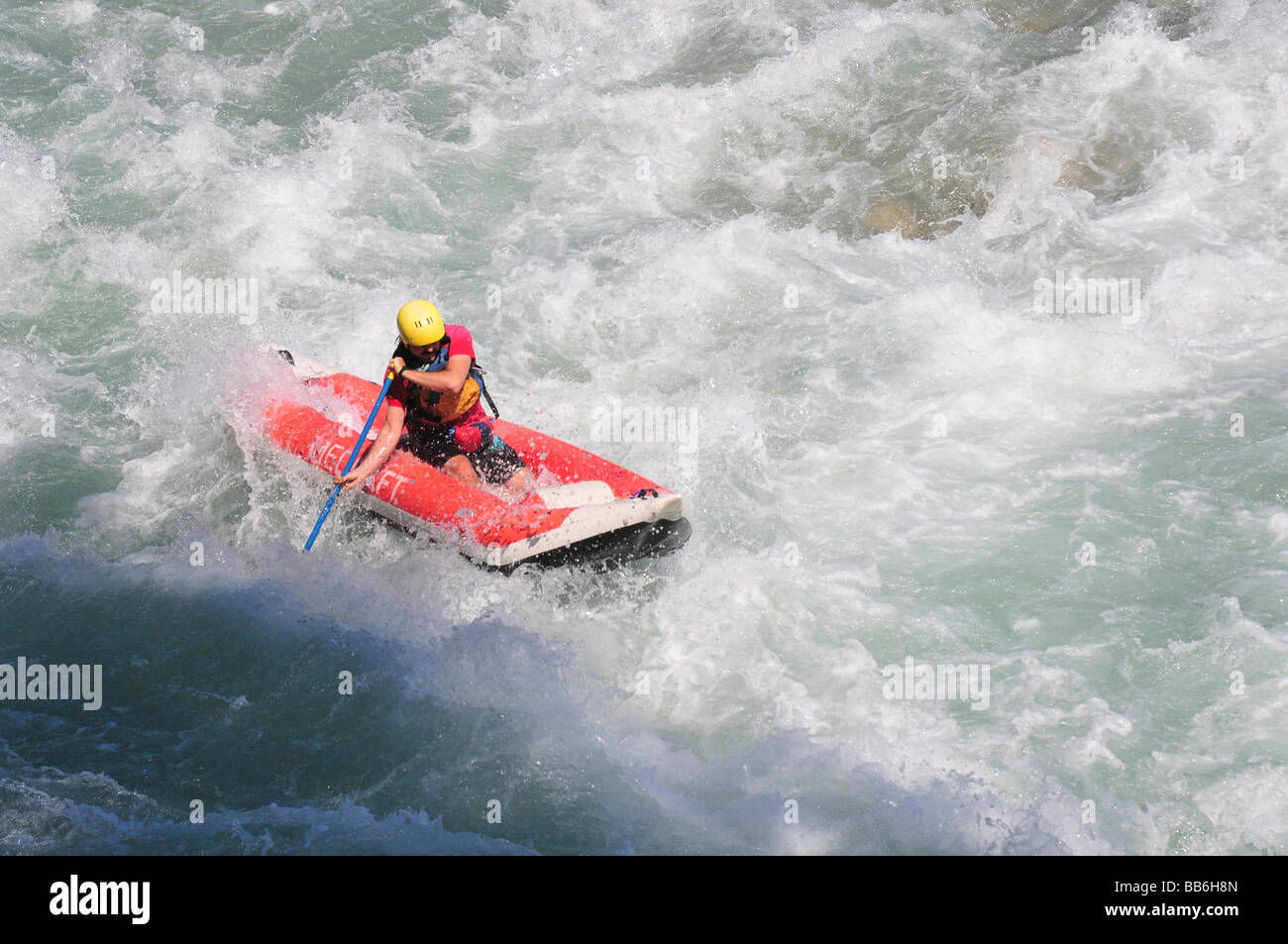 Turkey Antalya Koprulu River Canyon White water rafting Stock Photo