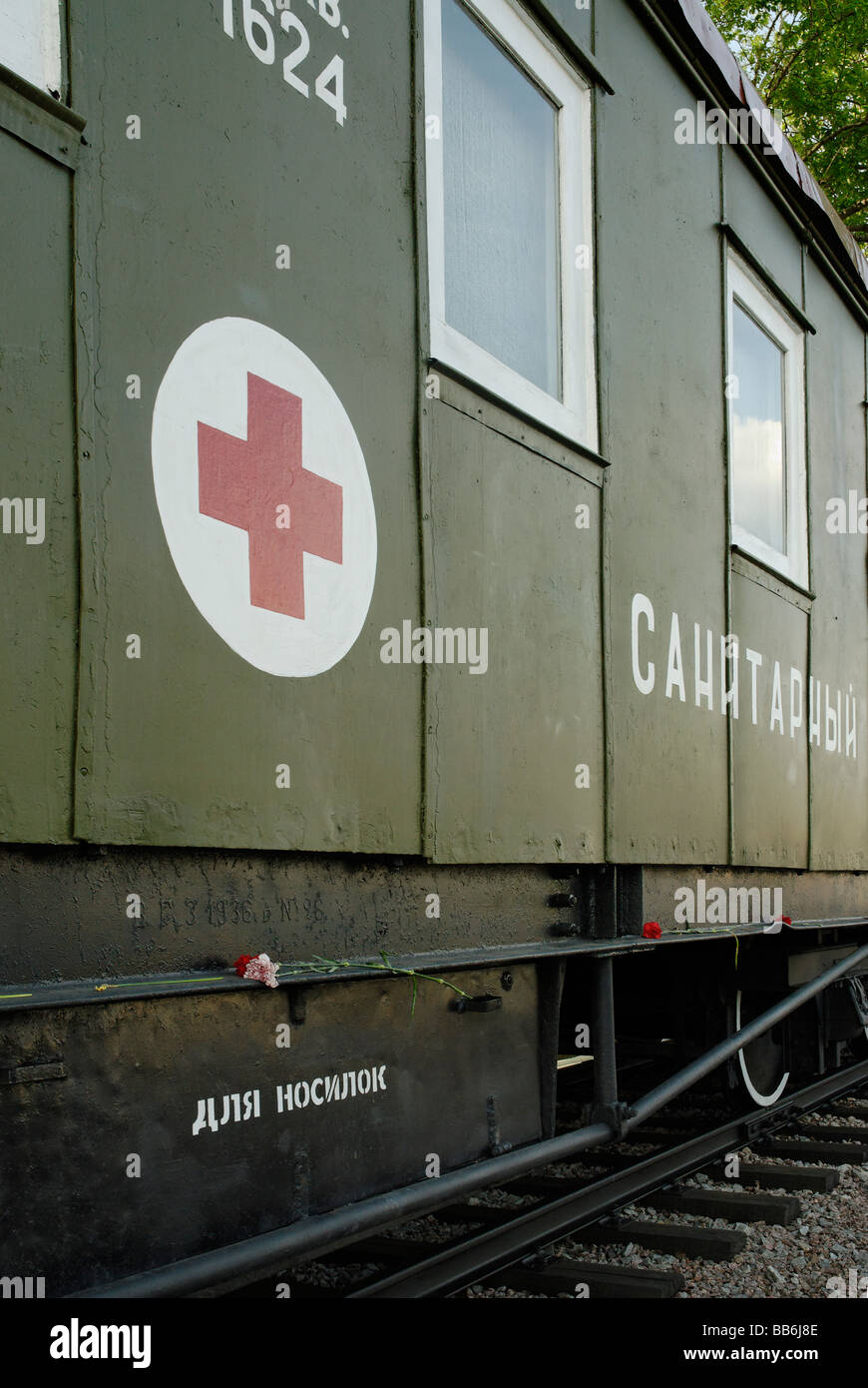 Soviet hospital ward car of times the Second World War Stock Photo