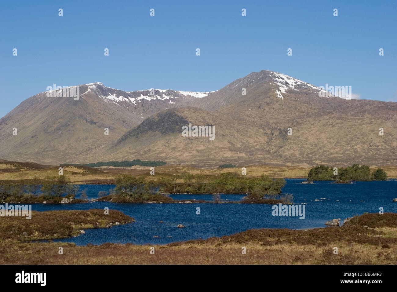 Scotland Highland Rannoch moor & Loch na Achlaise Stock Photo