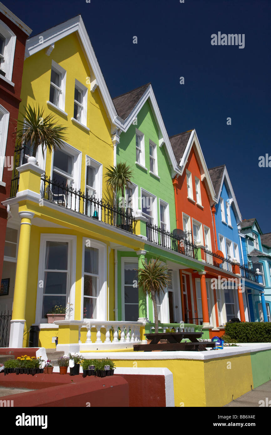 colourful seafront houses at marine parade whitehead county antrim