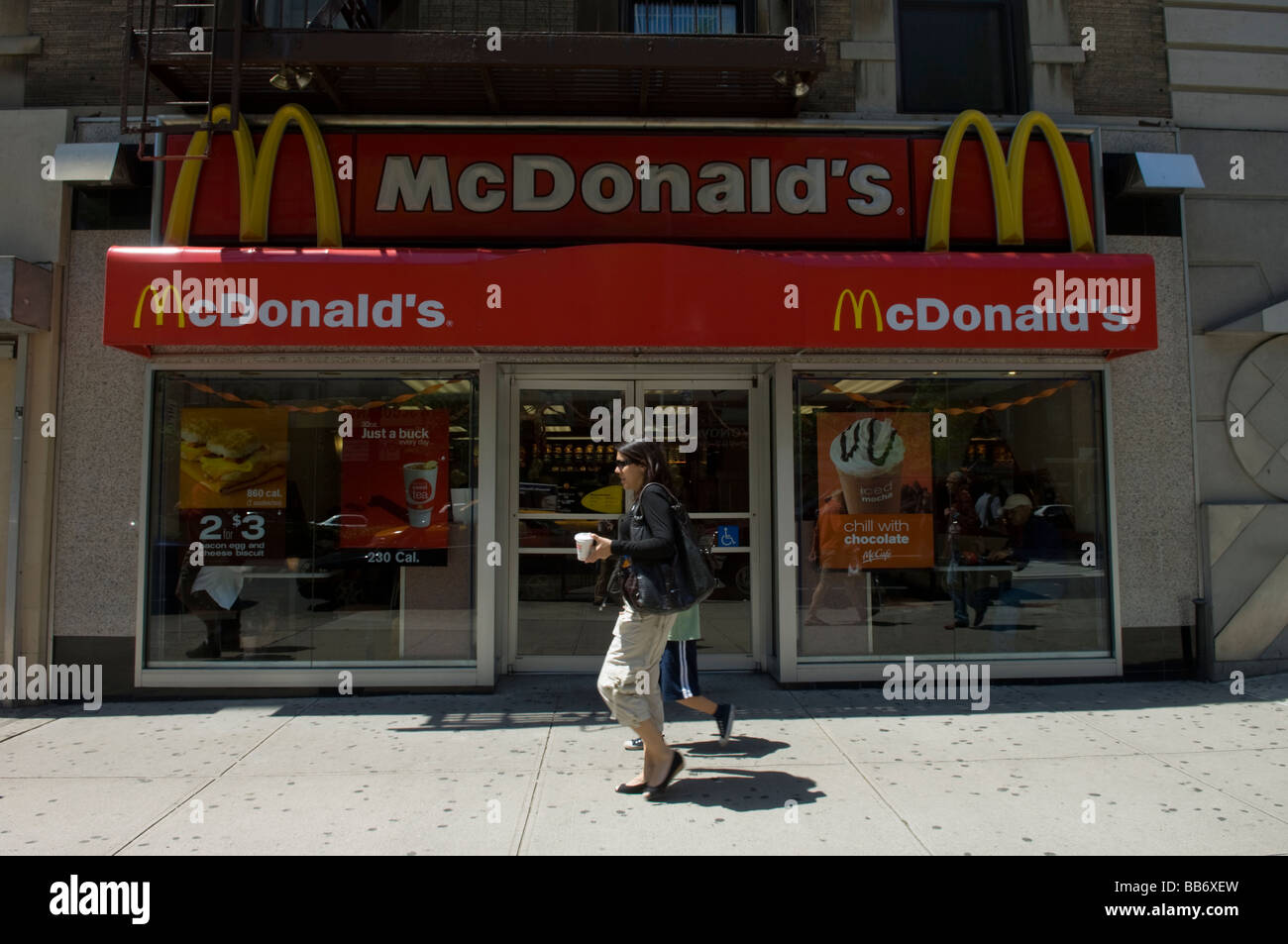 Mcdonald S Restaurant On The Upper West Side Of New York On Sunday Stock Photo Alamy