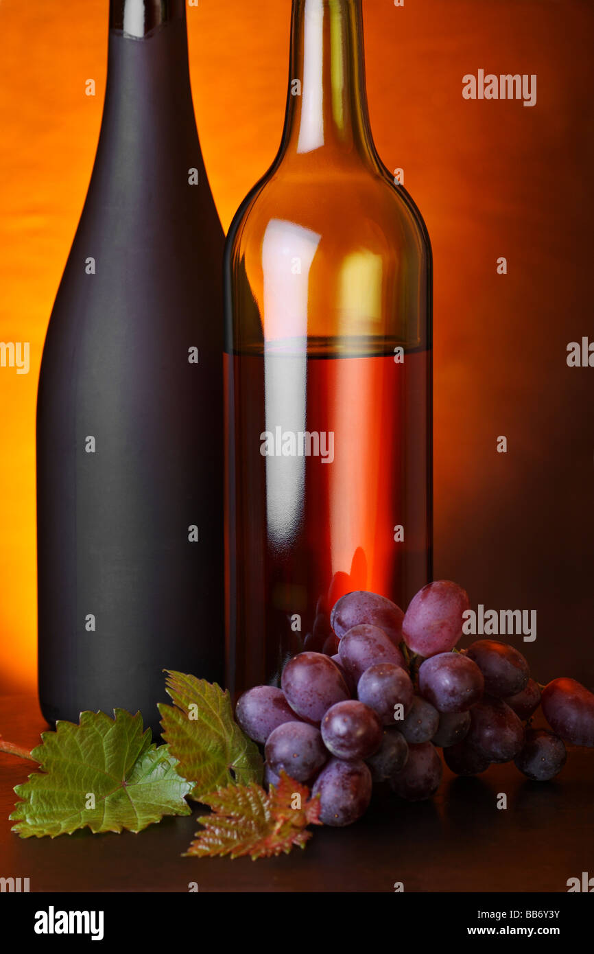 two bottles of wine Stock Photo Alamy