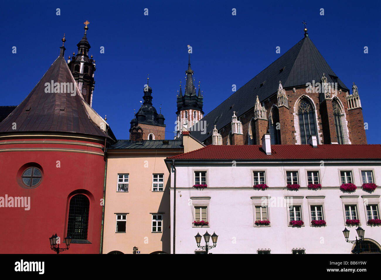 poland, krakow, old town, maly rynek, little market square Stock Photo