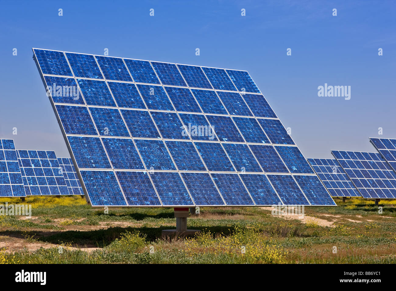 Solar panels in the power plant for renewable energy Stock Photo Alamy