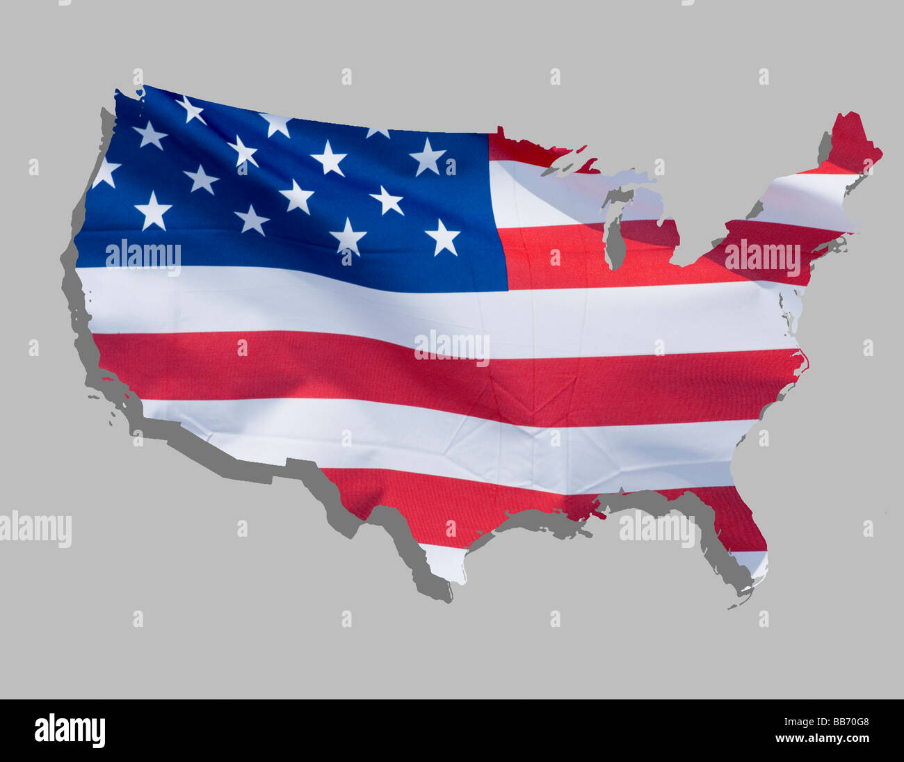 map of country USA Stock Photo
