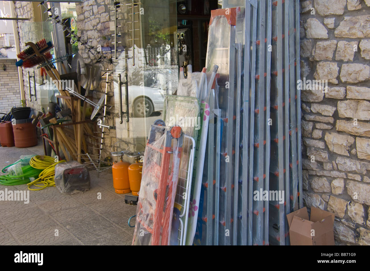 Hardware diy shop in city of Saranda Republic of Albania Stock Photo
