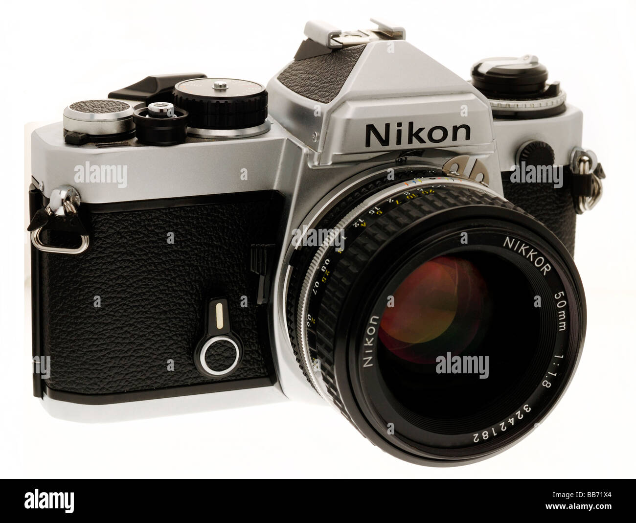 Nikon FE 35mm Single Lens Reflex Camera Stock Photo