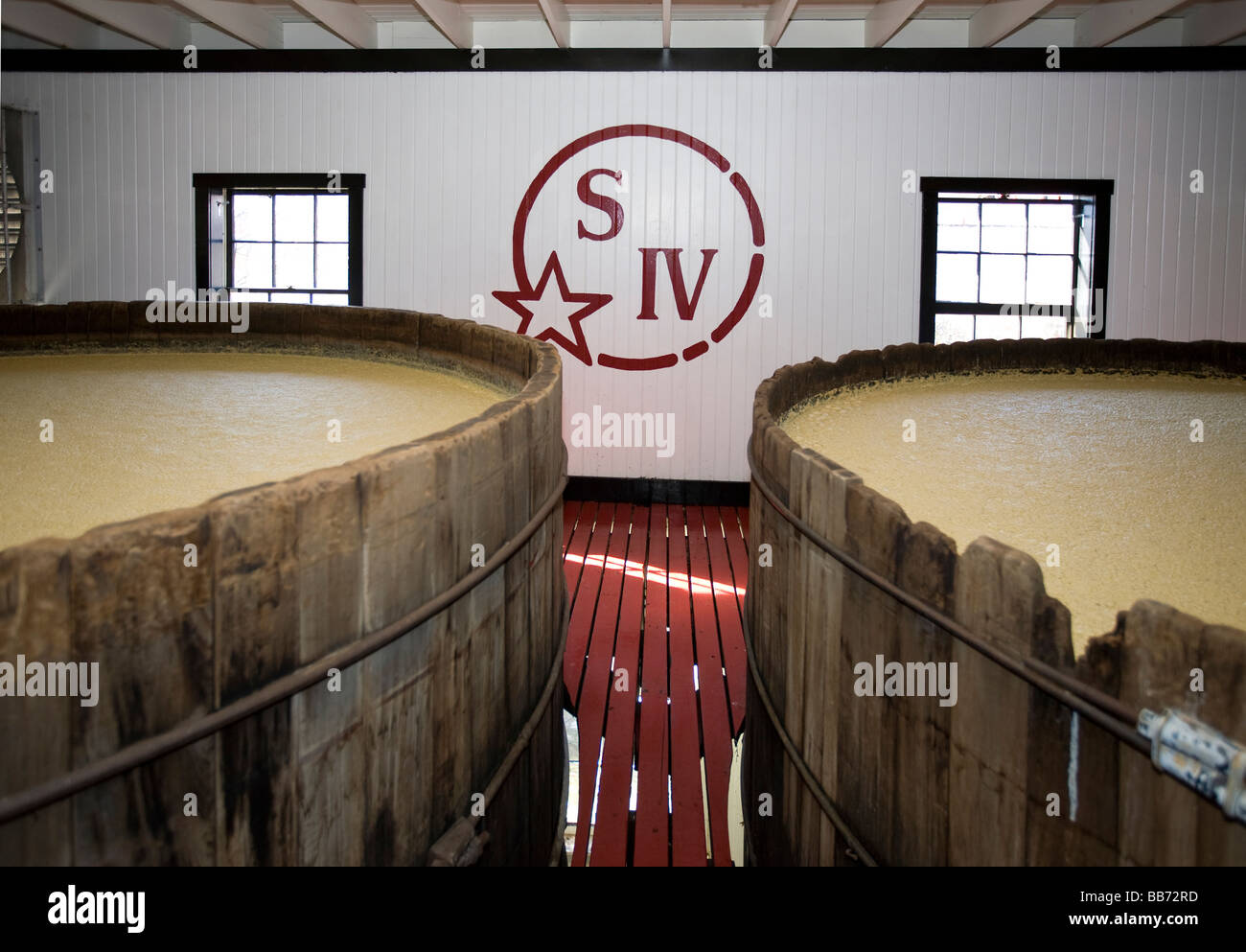 Maker's Mark Kentucky bourbon distillery, near Loretto, KY. Founded in 1953 by T.W. Samuels, Sr. who bought an abandoned Victori Stock Photo