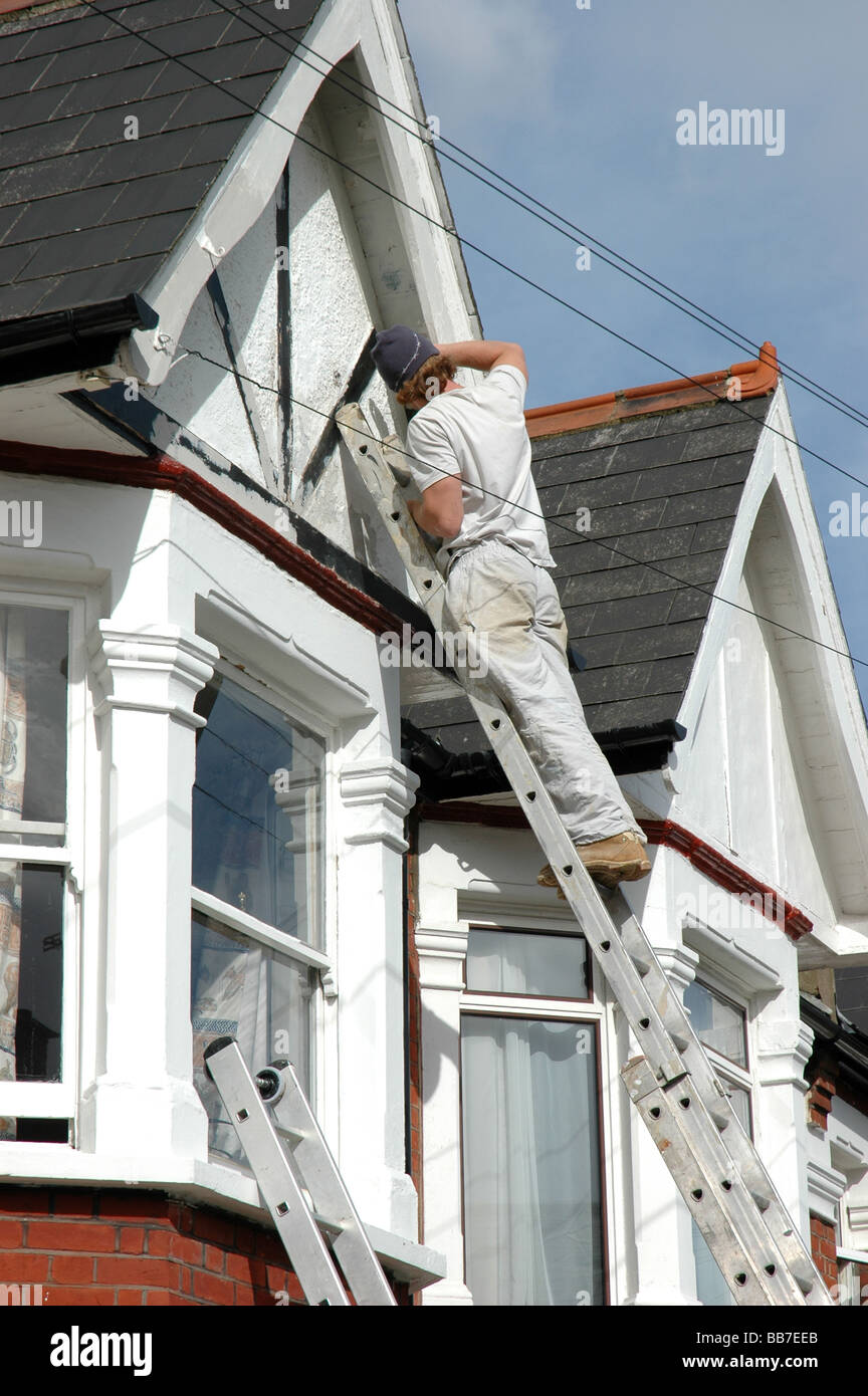 Man ladder house hi-res stock photography and images - Alamy