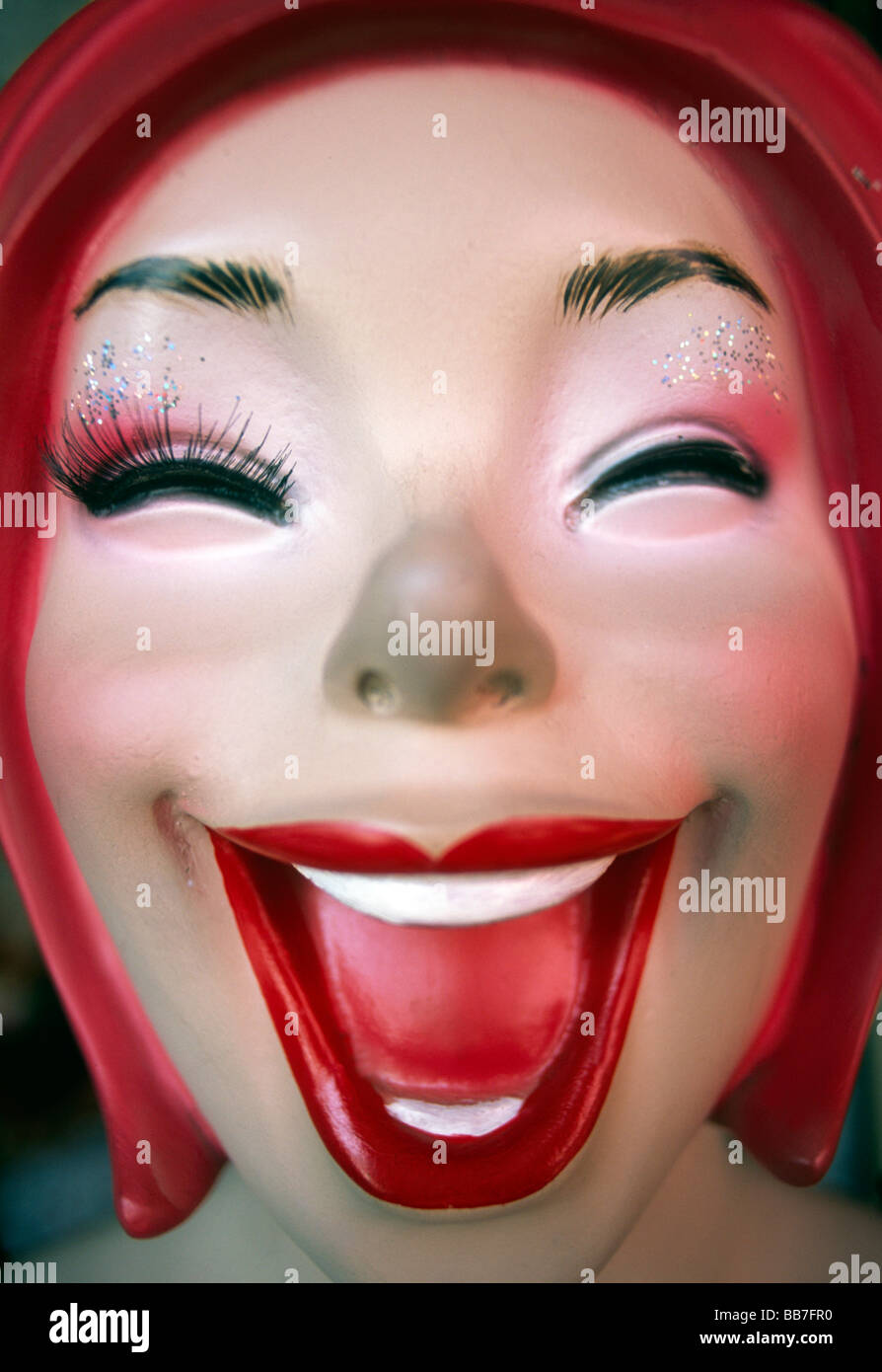 Red hair lips laughing mannequin hires stock photography and images