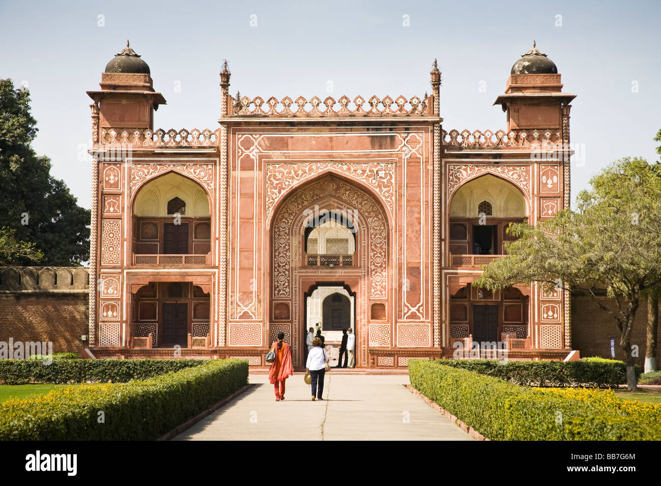 The main entrance gate to the Itimad-ud-Daulah, Agra, Uttar Pradesh, India Stock Photo