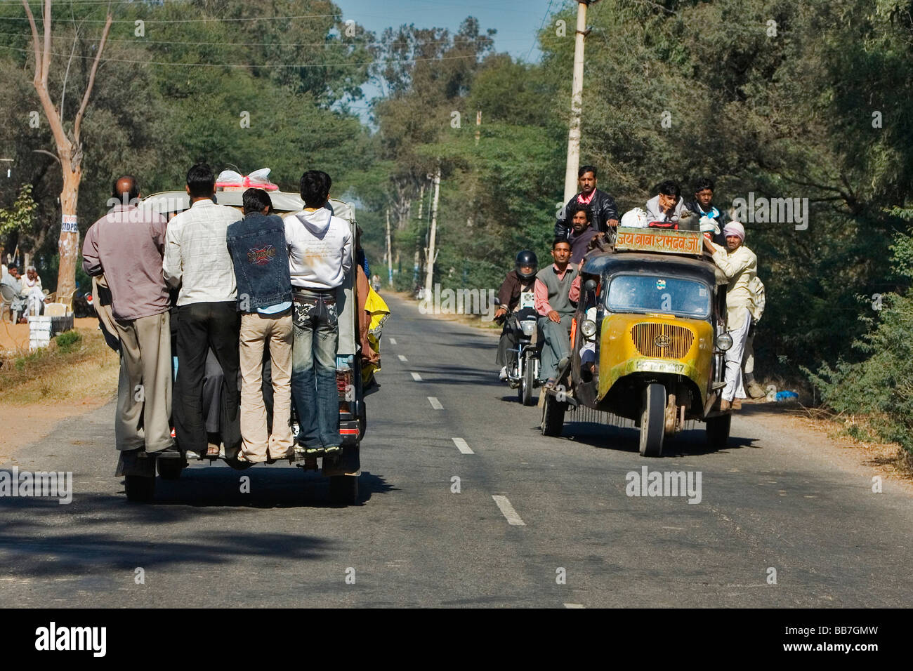 Indian auto rickshaw or tuk tuk, a three-wheeled taxi, North India, India, Asia Stock Photo
