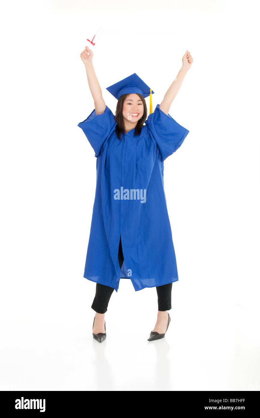 Woman graduation diploma Cut Out Stock Images & Pictures - Alamy