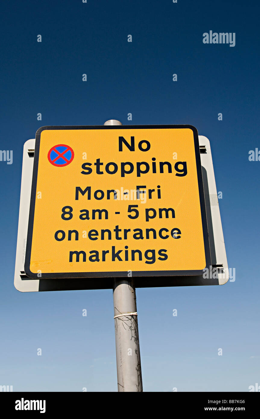 a parking restriction sign no stopping sign Stock Photo Alamy
