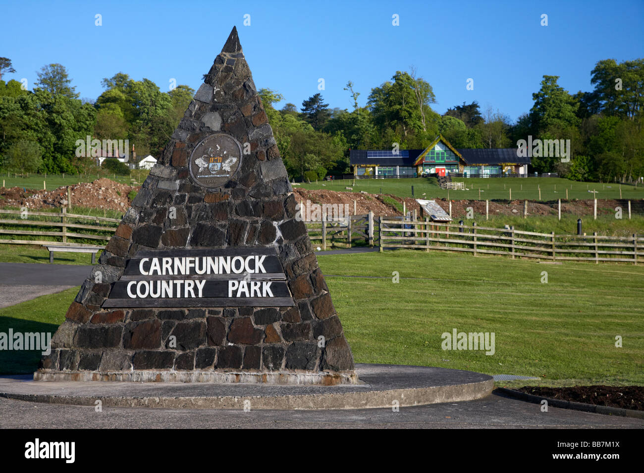 entrance to carnfunnock country park on the antrim coast road county ...