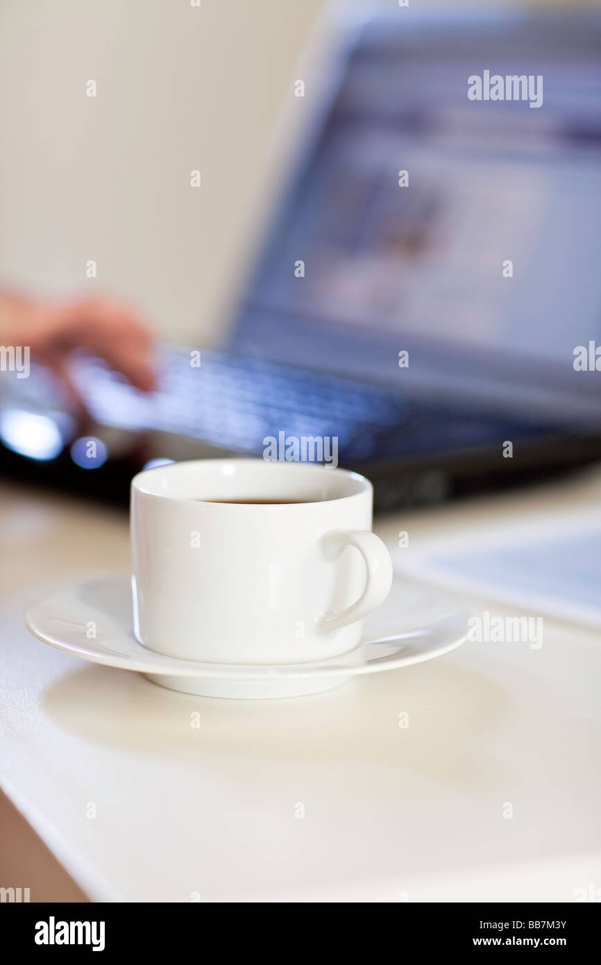 Laptop Computer While Working Working on a laptop computer Stock Photo - Alamy