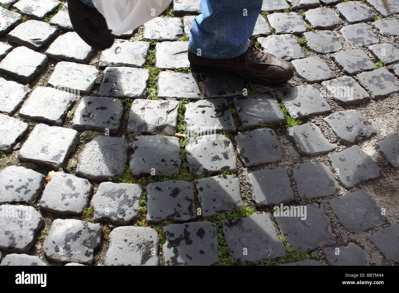 Cobblestone Walk Rome Somewhere in rome hi-res stock photography and images - Alamy