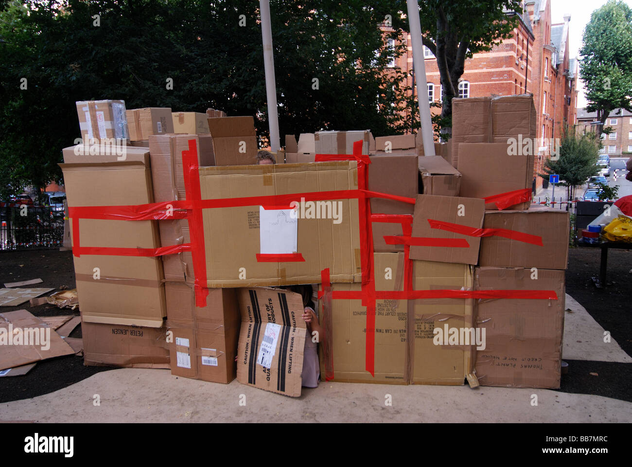 cardboard box blocks