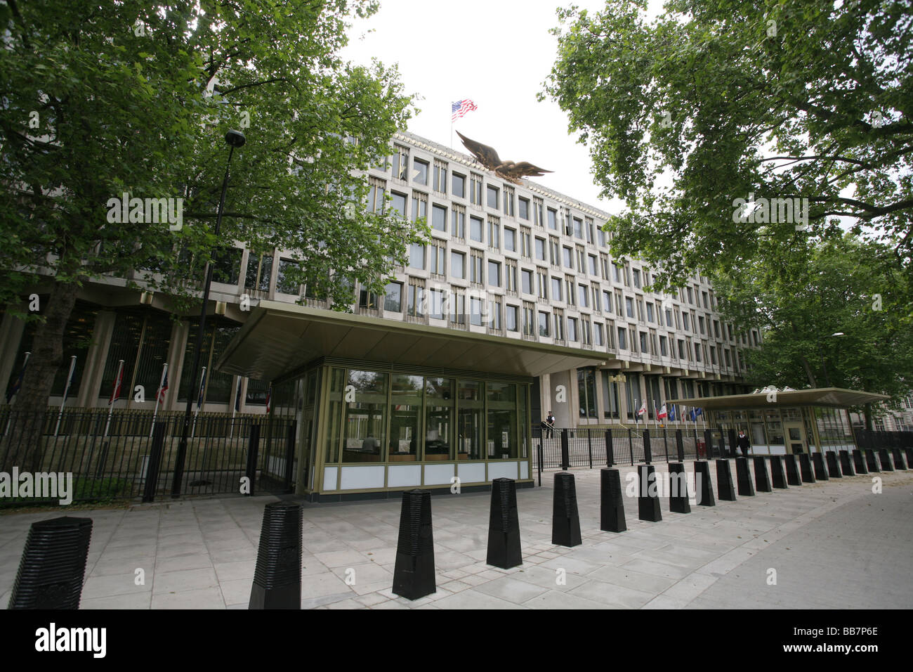 American Embassy, Grovesnor Square, Mayfair, central London Stock Photo