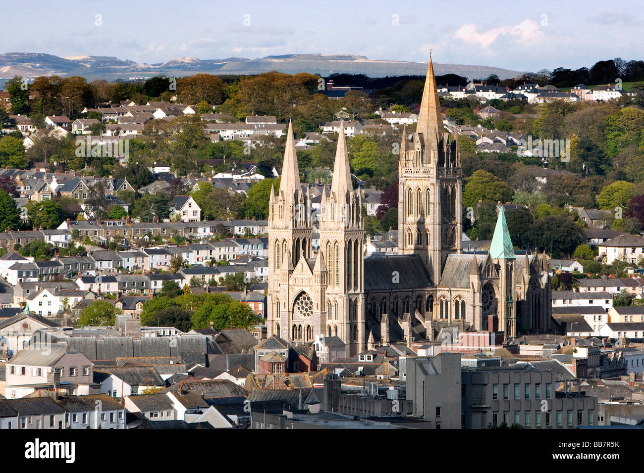 Truro cathedral, late afternoon, Truro, Cornwall, UK Stock Photo - Alamy