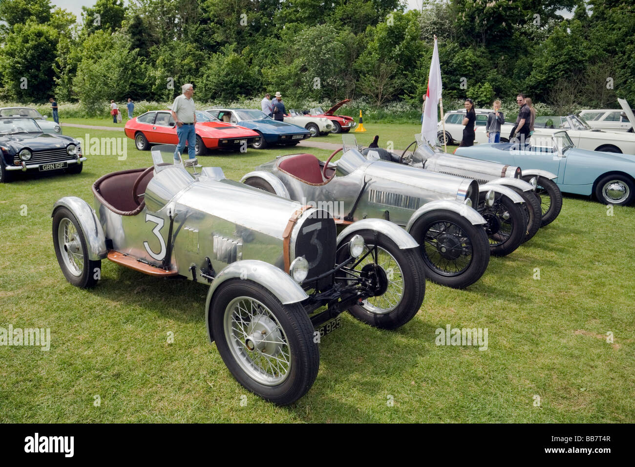 Vintage British sports cars at the Wallingford Classic car rally, Oxfordshire, UK Stock Photo