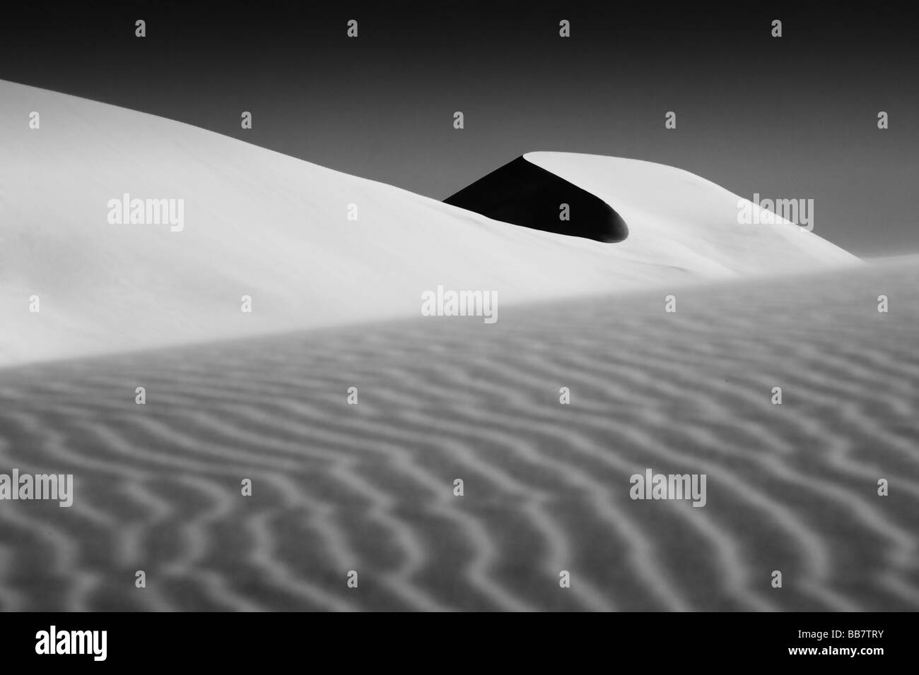 Sand patterns on The Eureka Dunes in Death Valley National Park in California USA Stock Photo