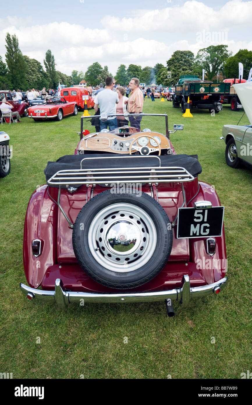 A Vintage MG sports car at a classic car rally, Wallingford