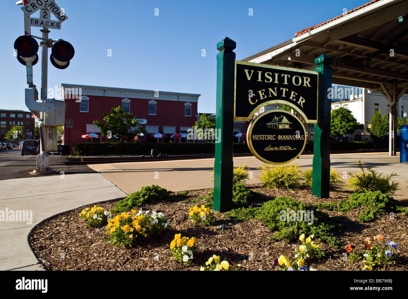 Manassas visitors center and train station, Manassas Virginia Stock