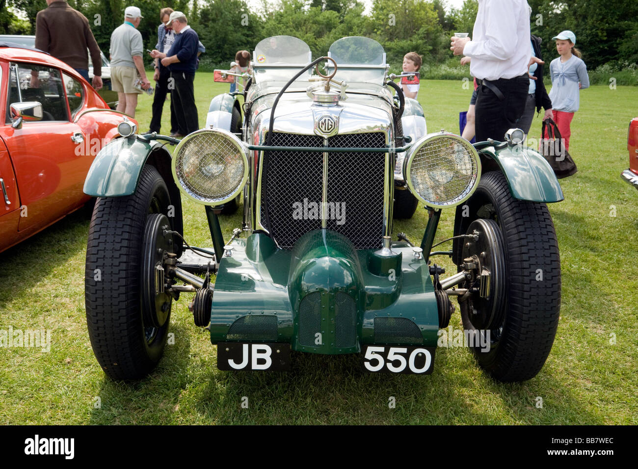 A Vintage MG sports car at a classic car rally, Wallingford, Oxfordshire, UK Stock Photo