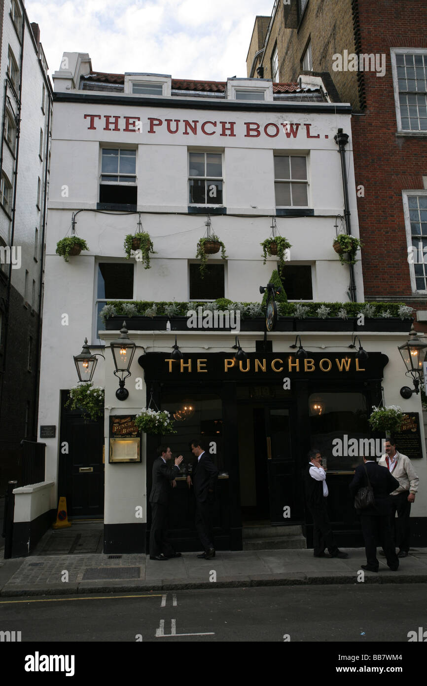 Punch bowl Pub, Mayfair, central London Stock Photo Alamy