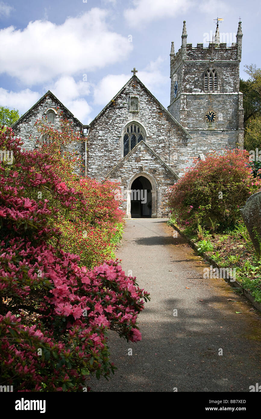 Veryan church, Cornwall, UK Stock Photo