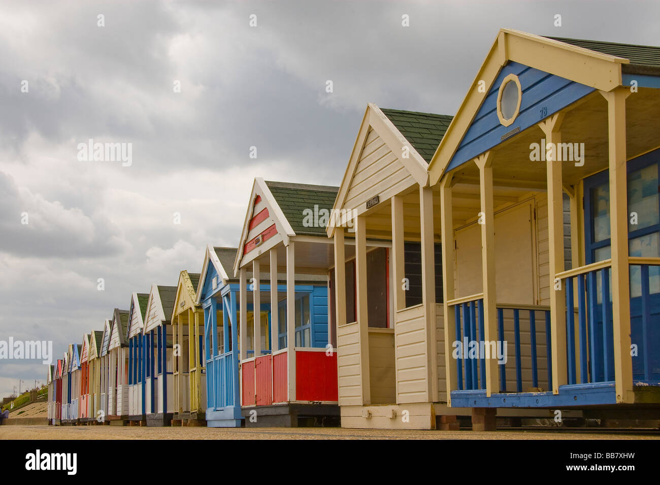 Beach Huts Stock Photo