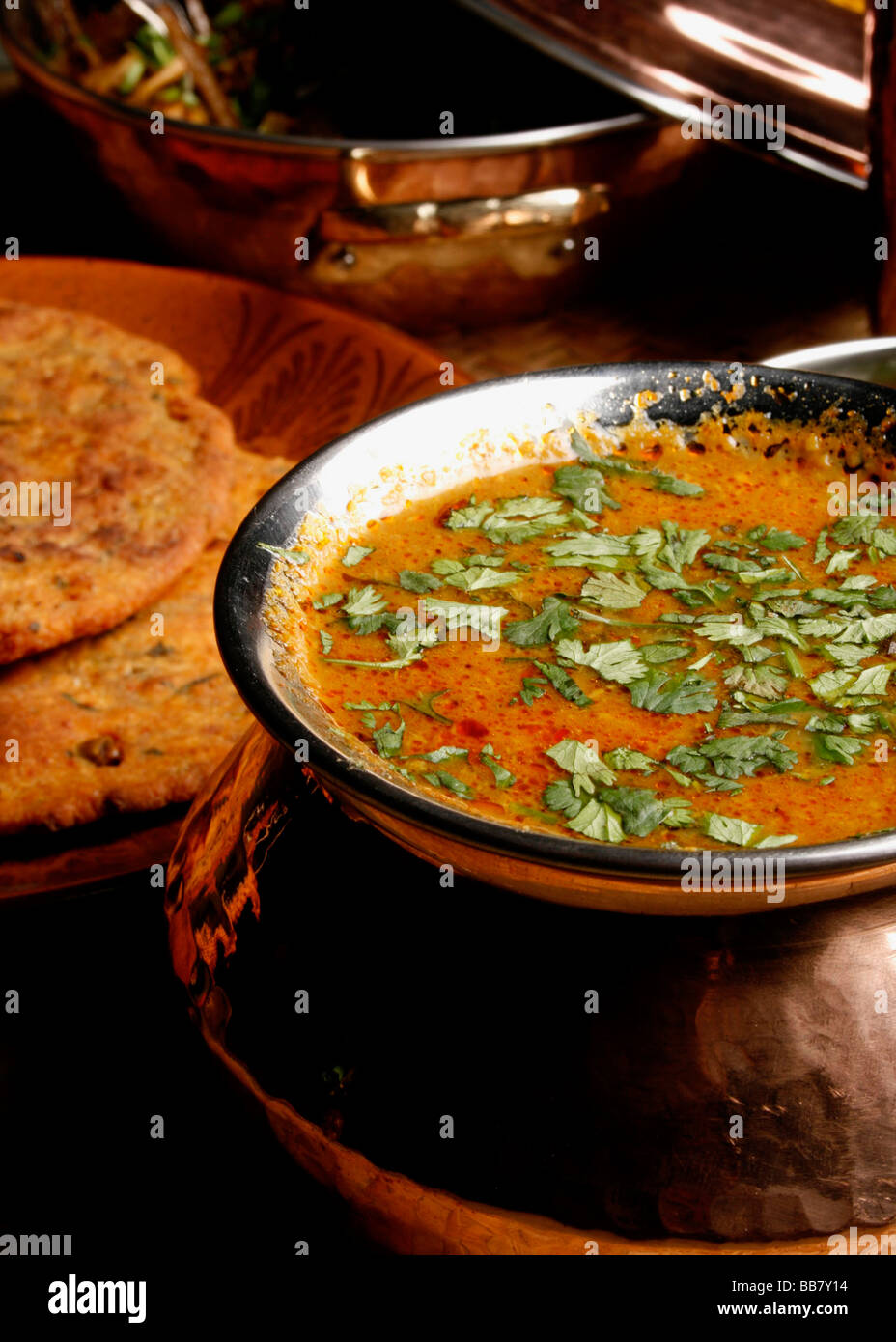 Gatte ki sabji is a popular and all-time favorite Marwari recipe. Stock Photo