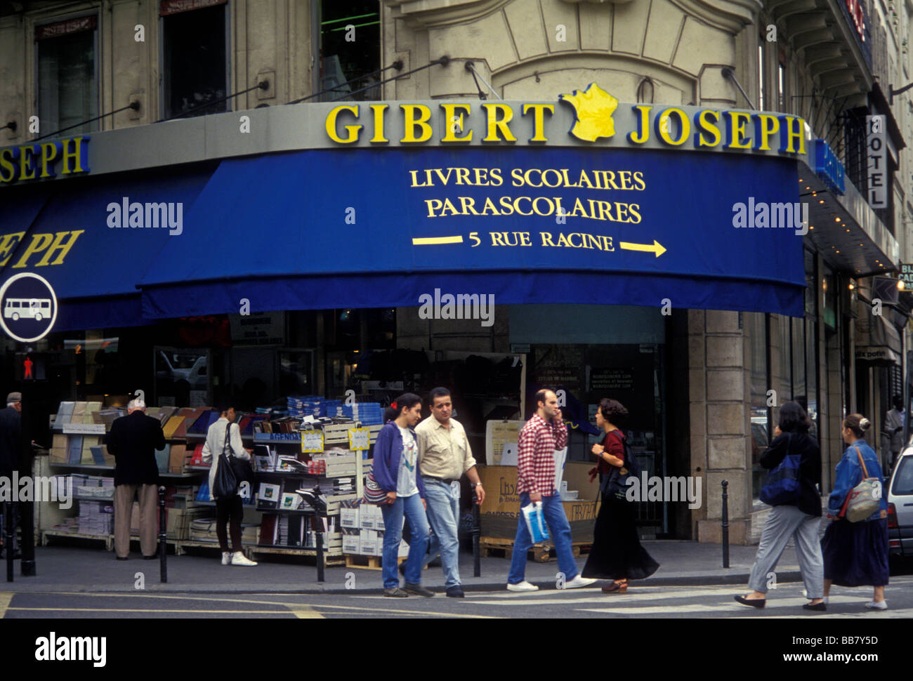 French people, shopping, Gibert Joseph bookstore, bookshop, book dealer, Boulevard Saint-Michel, Latin Quarter, Paris, Ile-de-France, France Stock Photo