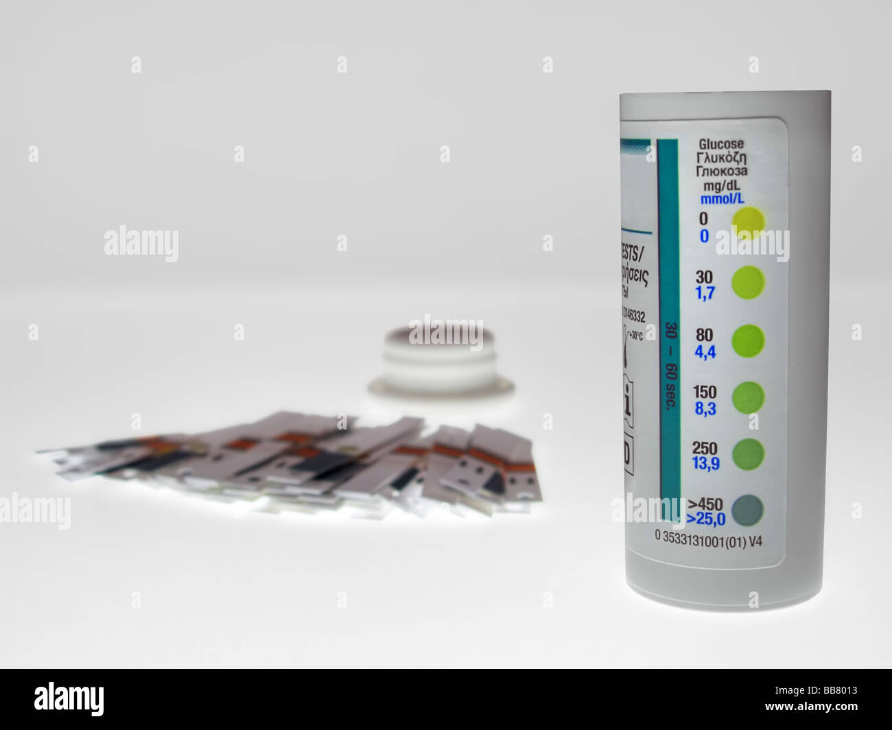 Diabetes test strips Stock Photo Alamy