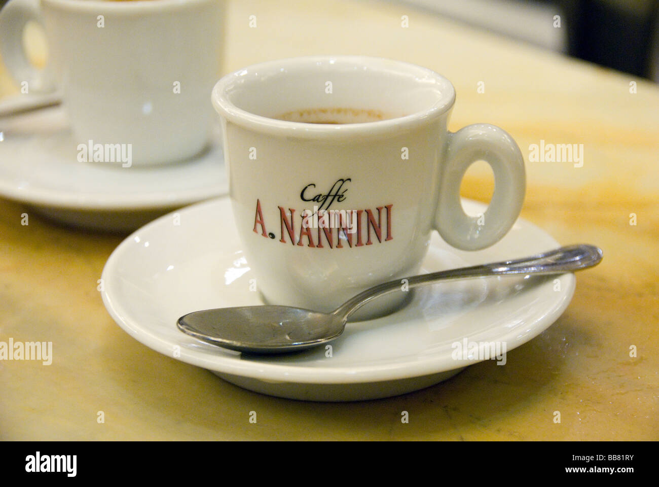 Coffe cup in one of Siena's most famous cafes: Caffé Nannini Stock Photo -  Alamy