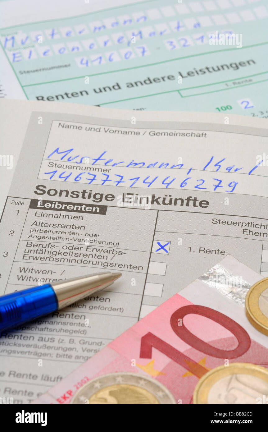 Tax declaration, other earnings, SO Stock Photo