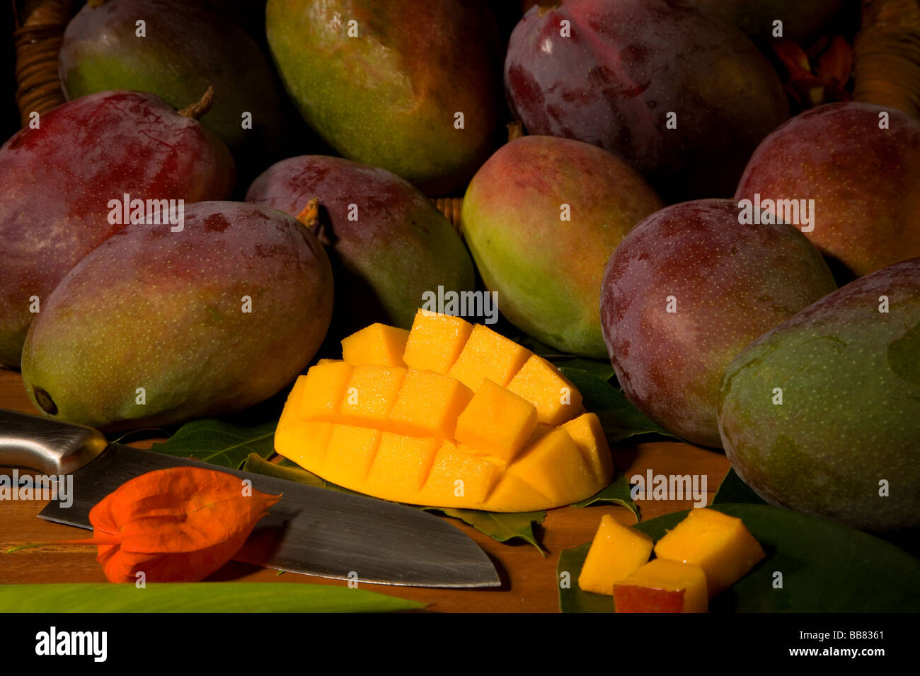 Fresh mangos Stock Photo