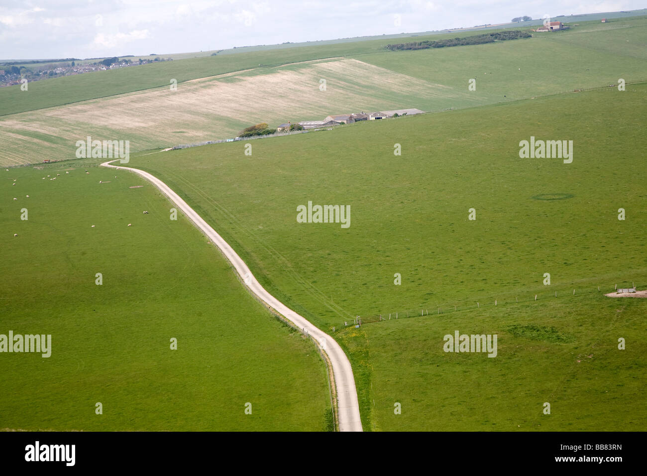 Chalk landscape South Downs Stock Photo