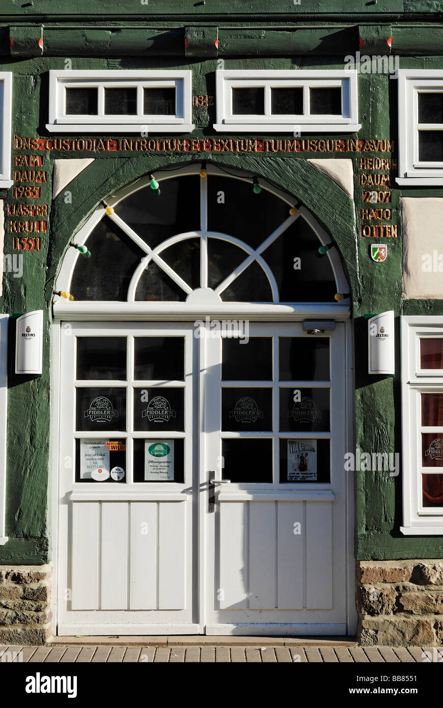 Half-timbered house, Weser Renaissance style, historic town centre, Hoexter, North Rhine-Westphalia, Germany, Europe Stock Photo