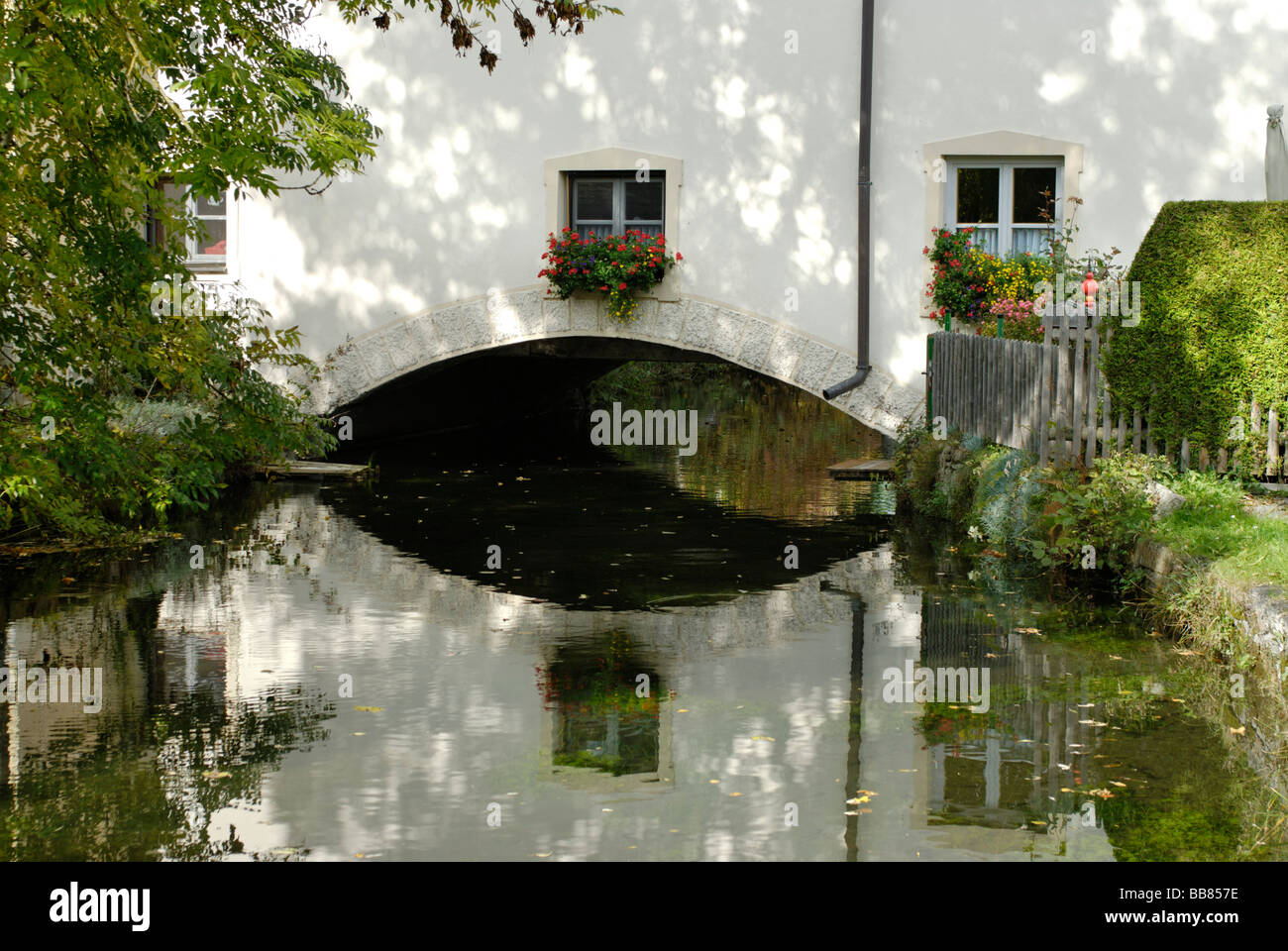 Ettlinger Bach Creek In Polling Upper Bavaria Bavaria Germany