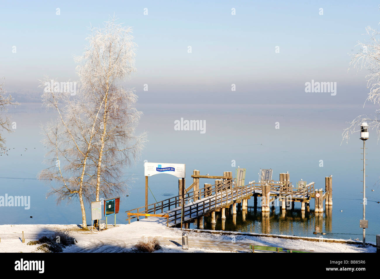 Starnberger See, Starnberg Lake near Seeshaupt, Upper Bavaria, Germany, Europe Stock Photo