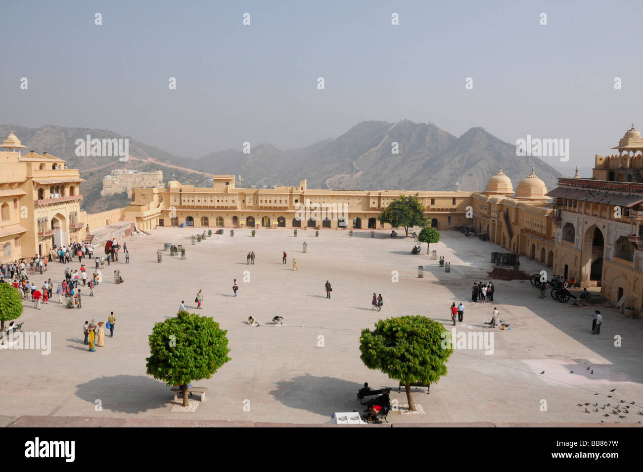 Panoramic view, Fort Amber Palace, Amber, Rajasthan, North India, Asia Stock Photo