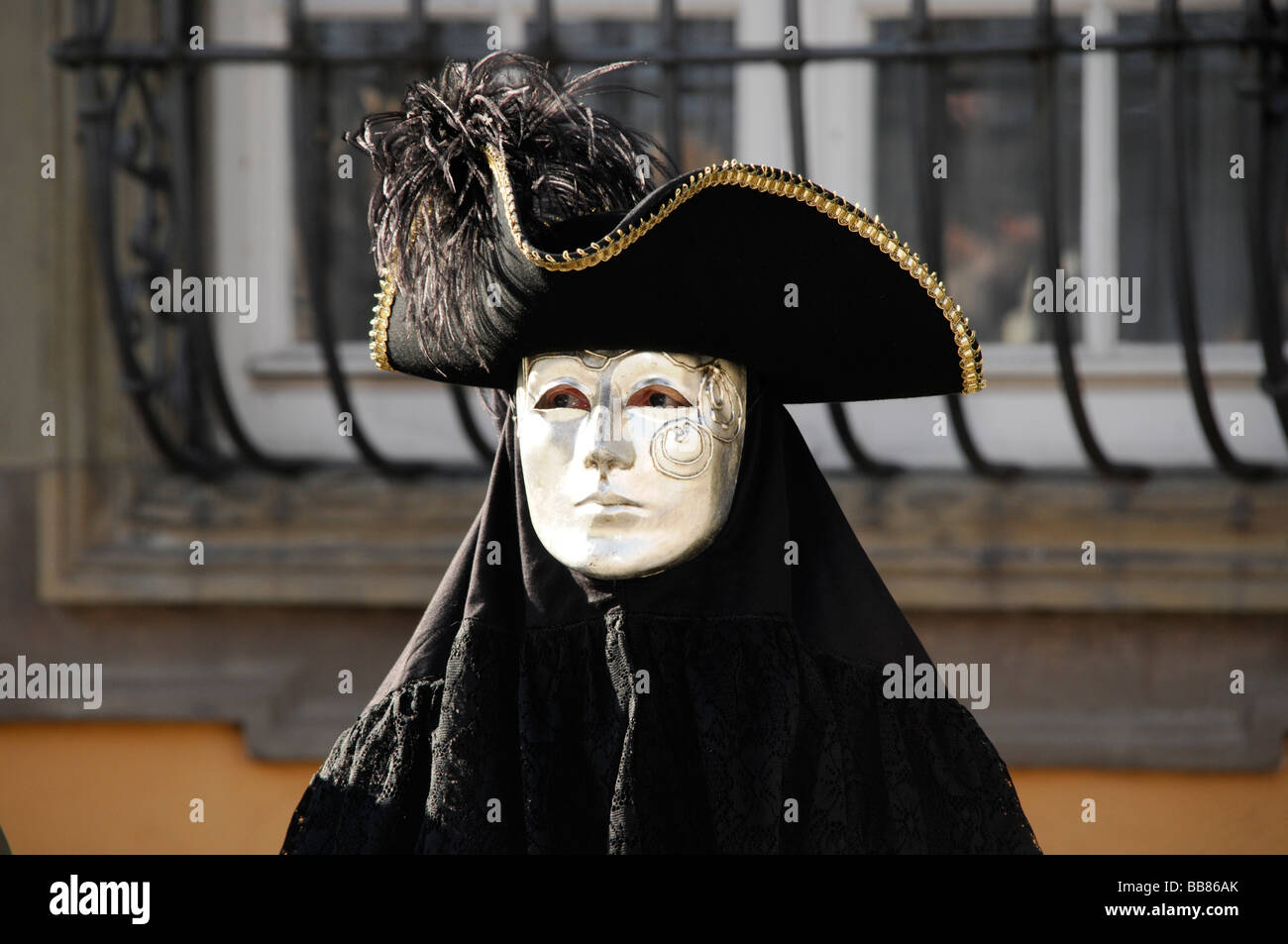 Mask, carnival Hallia Venezia, Schwaebisch Hall, Baden-Wuerttemberg Stock Photo